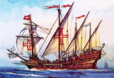 The Portuguese Caravel by English School